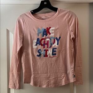 Nautica Kids Pink Graphic Long Sleeve Tee